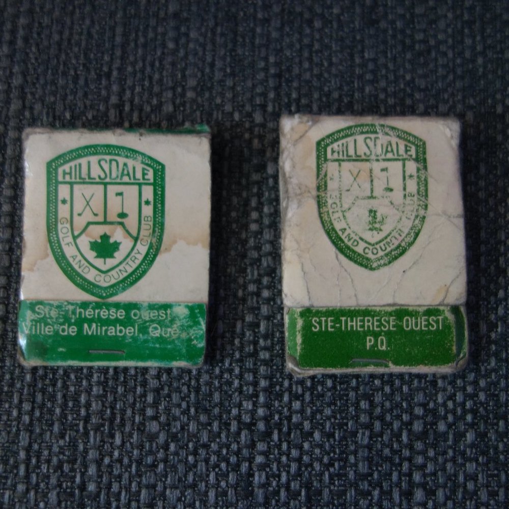 Vintage Hillsdale Golf And Country Club Match Books (Lot of 2 Match Books)